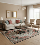 Beige Turkish Hand Knotted Wool Area Rug - Authentic Anatolian Geometric Patterns by The Rug Decor
