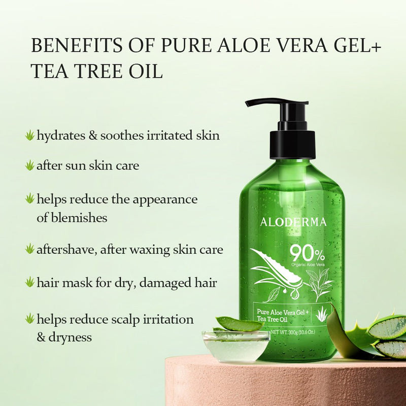 ALODERMA Pure Aloe Vera Gel + Tea Tree Oil