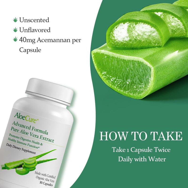 AloeCure Advanced Formula Capsules - 30ct Travel Size