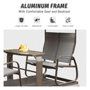 Alora 4-Seat Outdoor Aluminum Patio Swing Glider Bench With Canopy (SAK41726)