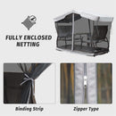 Alora 4-Seat Outdoor Aluminum Patio Swing Glider Bench With Canopy (SAK41726)