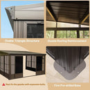 [10X12FT] Alora Atrium Premium Against Wall Mounted Solarium Sunroom With Galvanized Steel Sloping Roof (SAK96375) by SAKSBY.com