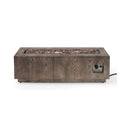 Alora 48-Inch Modern 50K BTU Outdoor Rectangular Propane Gas Fire Pit With Lava Rocks (SAK82521)