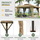 Alora Outdoor Double Canopy Aluminum Patio Gazebo With Hawaiian Thatch Roof (SAK39068) by SAKSBY WHOLESALE