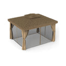 Alora Outdoor Double Canopy Aluminum Patio Gazebo With Hawaiian Thatch Roof (SAK39068) by SAKSBY WHOLESALE