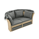 Alora Premium Outdoor Garden Wicker Rattan Patio Daybed With Retractable Canopy (SAK43581)