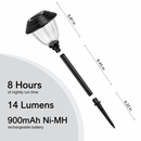 Alpan 10 Pack Solar Pathway LED Lights Outdoor-Stainless Steel 15 Lumen( Bronze )