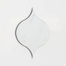 Alpina White Honed Winter Leaf Waterjet Marble Waterjet Mosaics 4 7/8x6 13/16
