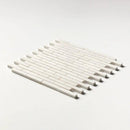 Alpina White Polished 5/8x3 Marble Mosaics 12x12