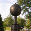 3" Aluminum Black Ball Flagpole Topper - Bronze Finish by Atlantic Flagpole