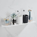 Minimalist matte black aluminum floating shelves kitchen storage rack by Decorbites