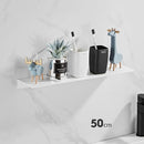 Minimalist matte black aluminum floating shelves kitchen storage rack by Decorbites