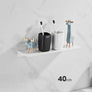 Minimalist matte black aluminum floating shelves kitchen storage rack by Decorbites