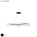 GobekUsa Aluminum Leaf Drop Pendant LED Island Lamp - Simplicity Black/White, Warm/White Light - 31.5"/39" Wide