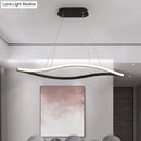 GobekUsa Aluminum Leaf Drop Pendant LED Island Lamp - Simplicity Black/White, Warm/White Light - 31.5"/39" Wide