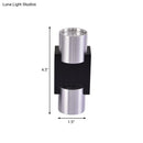 GobekUsa Aluminum LED Disco Pub Wall Light Fixture - Compact 3"/4.5" H | Silver | Vibrant Blue/Yellow/Purple Lighting