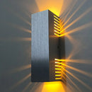 GobekUsa Aluminum LED Wall Light with Sleek Style - Brushed Silver Rectangle - Warm/White Light