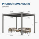 Alora Aluminum Louvered Pergola Kit With Adjustable Roof & Drainage (SAK94316) by SAKSBY WHOLESALE