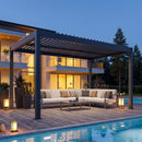 Alora Aluminum Louvered Pergola Kit With Adjustable Roof & Drainage (SAK94316) by SAKSBY WHOLESALE