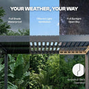 Alora Aluminum Louvered Pergola Kit With Adjustable Roof & Drainage (SAK94316) by SAKSBY WHOLESALE