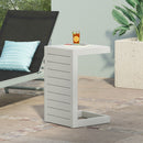 Aluminum Outdoor C-Shaped Side Table for Patio