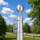 Silver Ball for Flagpole Topper by Atlantic Flagpole
