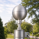 Silver Ball for Flagpole Topper by Atlantic Flagpole