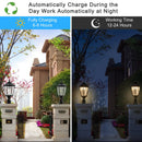 Aluminum Solar Lights Lanterns LED 2-Pack for Outdoor Pathways and Gardens