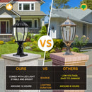 Aluminum Solar Lights Lanterns LED 2-Pack for Outdoor Pathways and Gardens