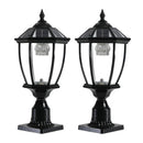 Aluminum Solar Lights Lanterns LED 2-Pack for Outdoor Pathways and Gardens