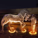 Aluminum Solar Palm Tree Lights Outdoor Uplight Landscape Spotlights Solar Powered 32 LEDs