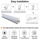 AP46M Rectangular Rail 8 ft Aluminum Channel 10 Pack LED Strip Light Cover End Caps