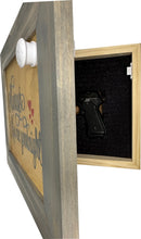In Wall Gun Safe with Decorative Front Always Kiss Me Goodnight to Securely Store Your Gun In The Wall