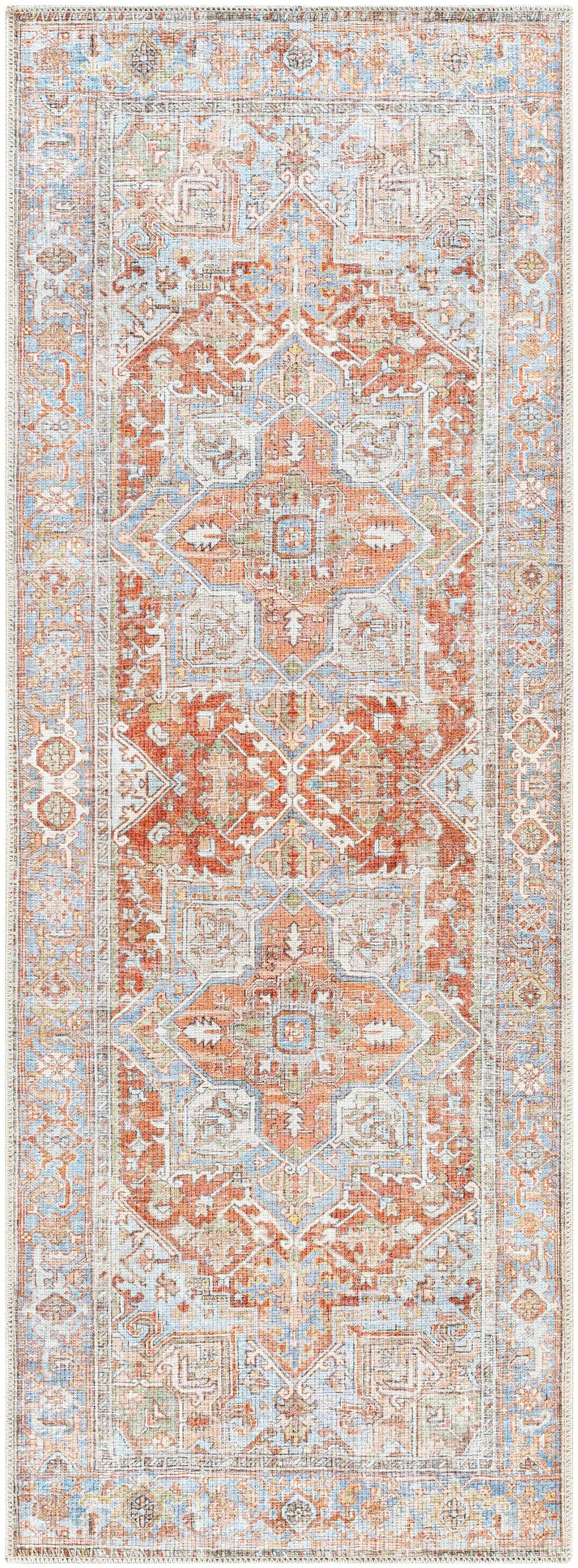 Maayon Medallion Rust Washable Area Rug, photo 13 of 22