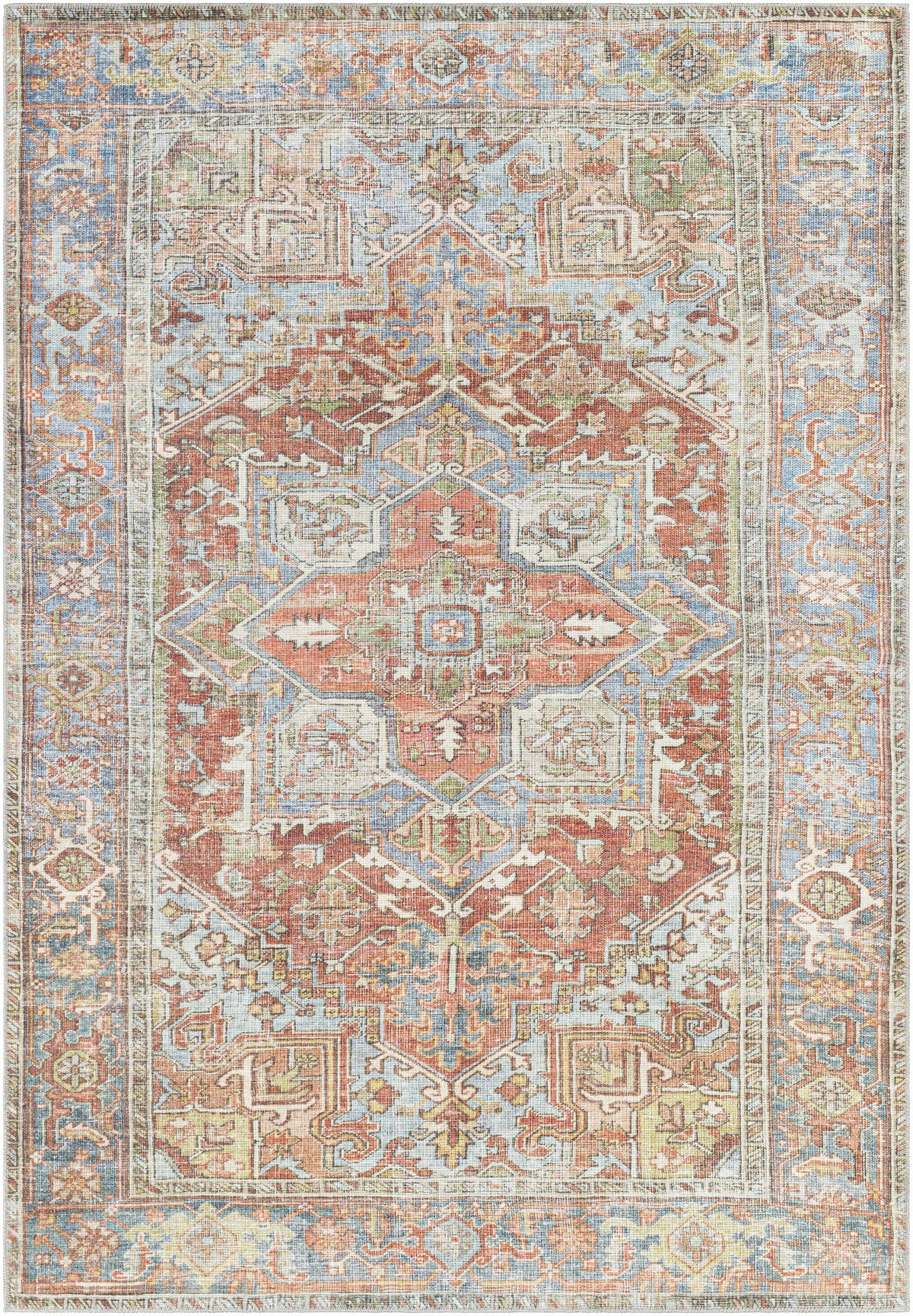 Maayon Medallion Rust Washable Area Rug, photo 20 of 22