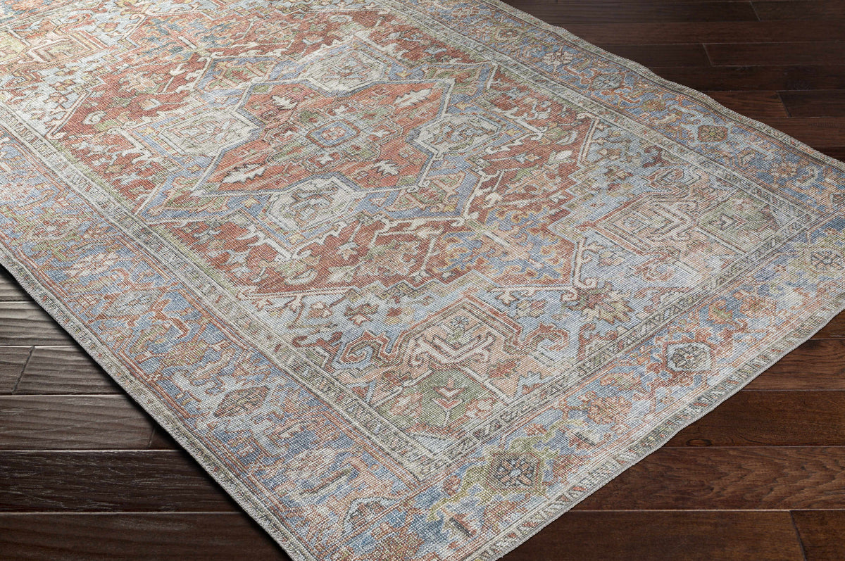 Maayon Medallion Rust Washable Area Rug, photo 7 of 22