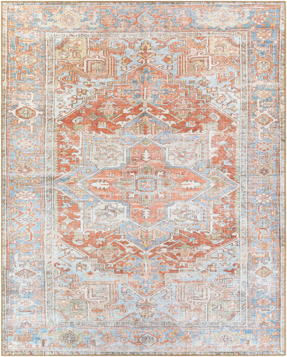 Maayon Medallion Rust Washable Area Rug, photo 2 of 22