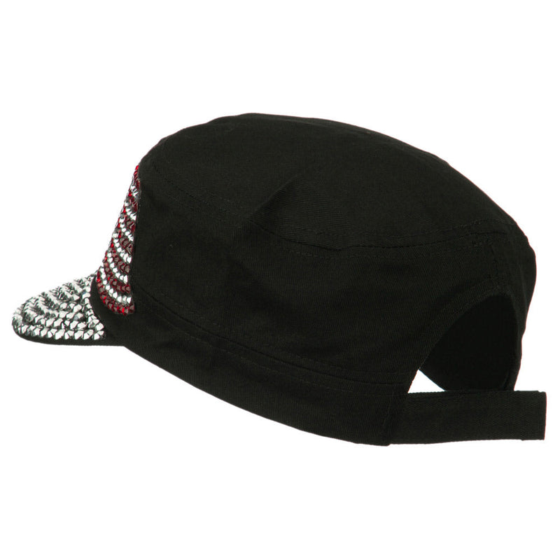 American Flag Stones Military Cap