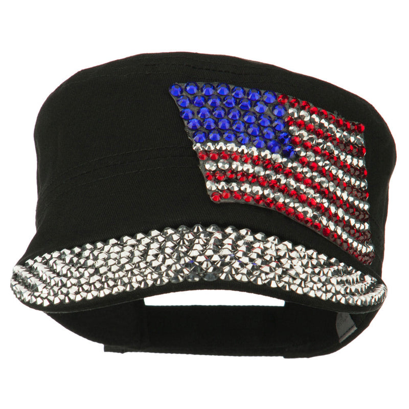 American Flag Stones Military Cap