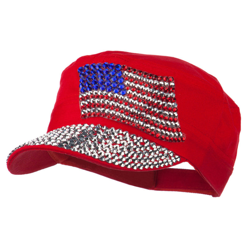 American Flag Stones Military Cap