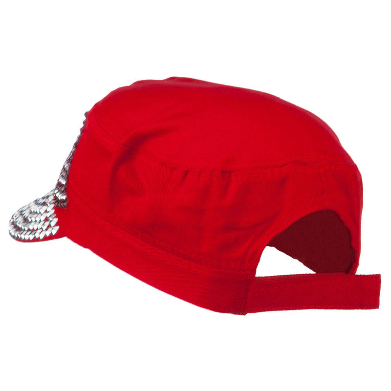 American Flag Stones Military Cap