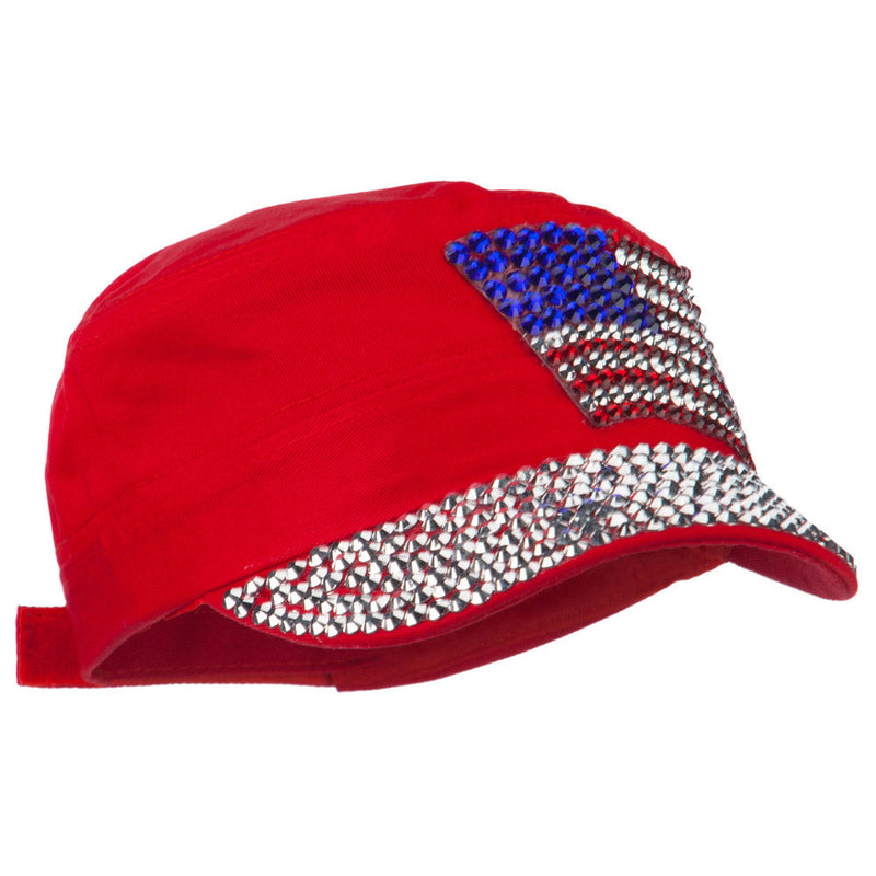 American Flag Stones Military Cap