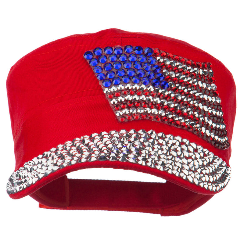 American Flag Stones Military Cap