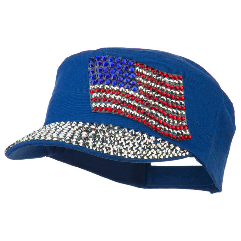 American Flag Stones Military Cap