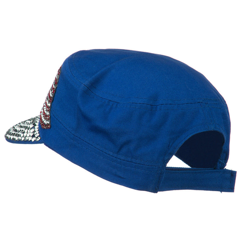 American Flag Stones Military Cap