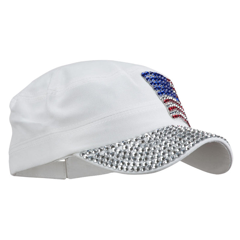 American Flag Stones Military Cap