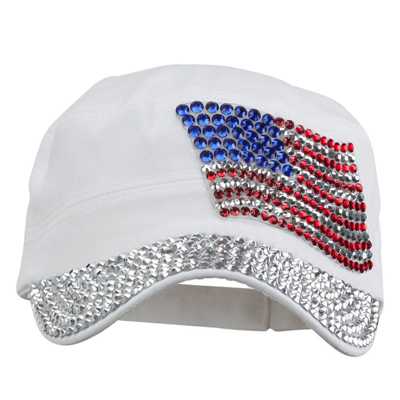 American Flag Stones Military Cap