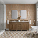 James Martin Brittany 72" Double Bathroom Vanity, Saddle Brown