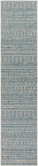 Novato Aqua All Over Pattern Performance Rug