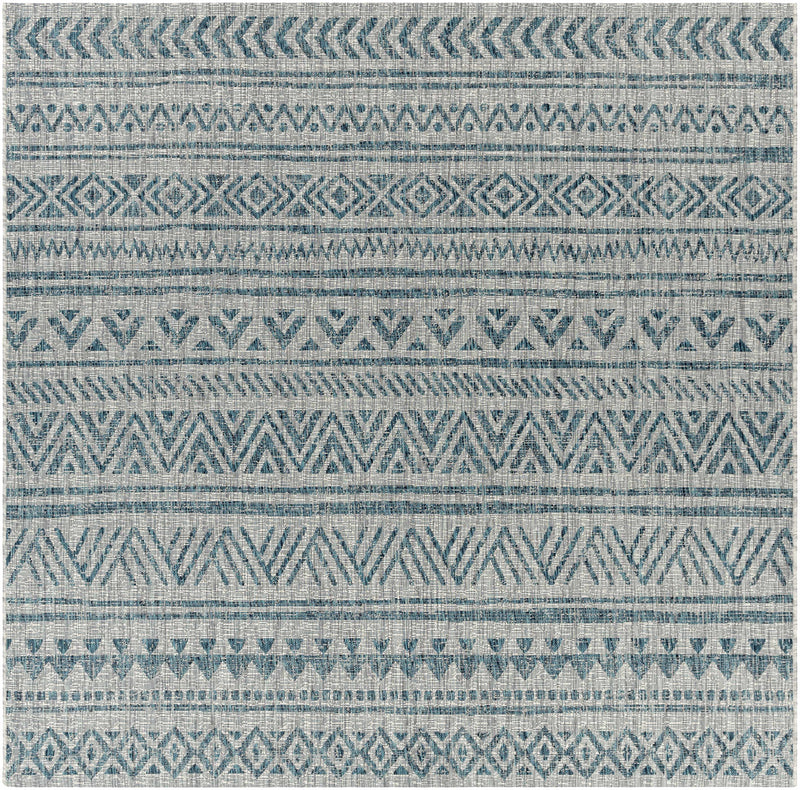 Novato Aqua All Over Pattern Performance Rug